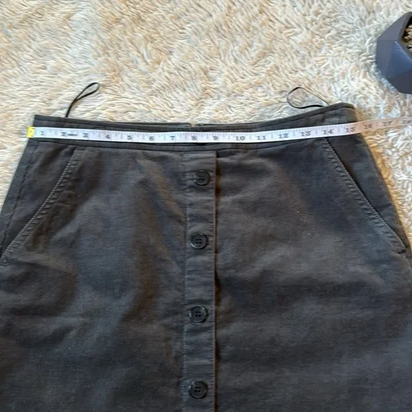J Crew Women’s Corduroy Mini Skirt A-Line Button Front Accent Gray Size 6 - Picture 8 of 12